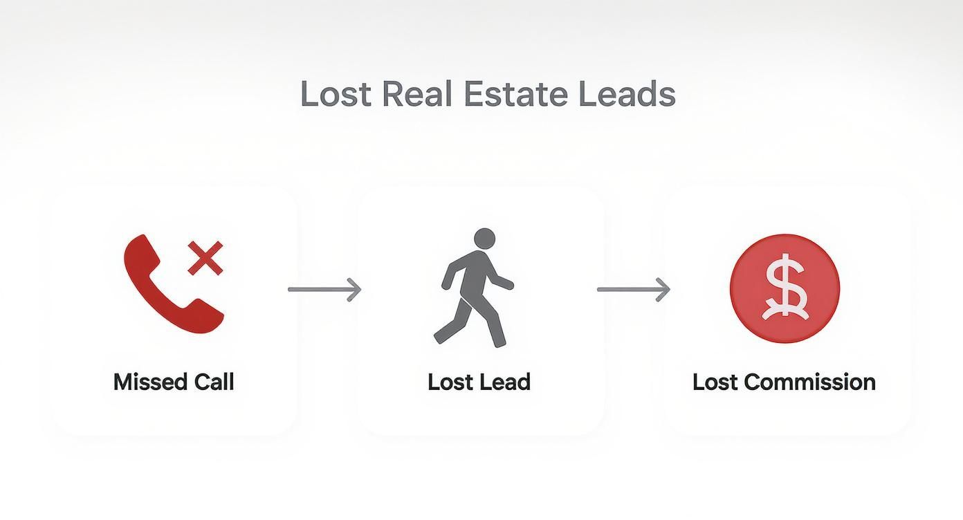 Infographic about ai receptionist service for real estate