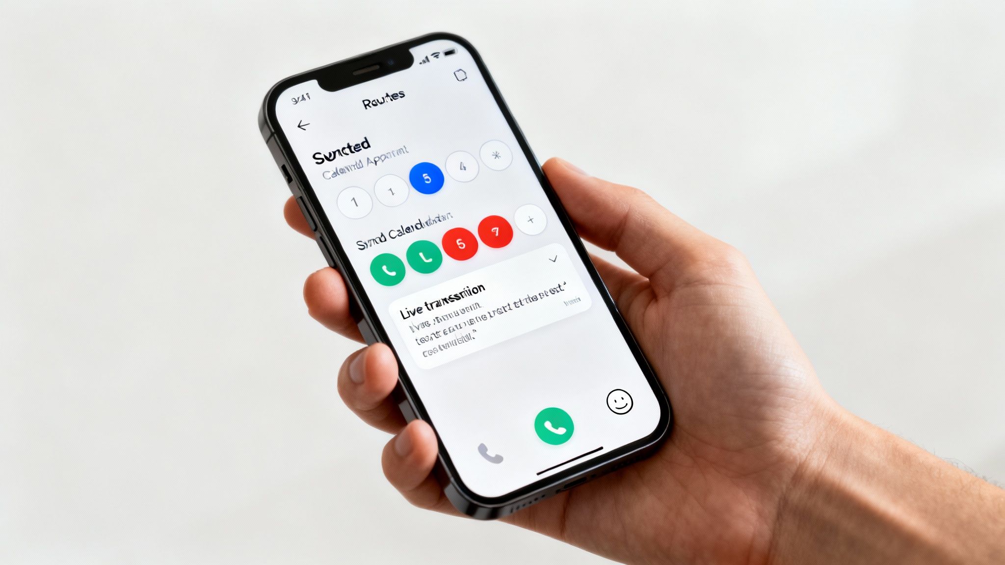 A digital interface showing call routing, scheduling, and analytics, symbolising the features of an AI receptionist.