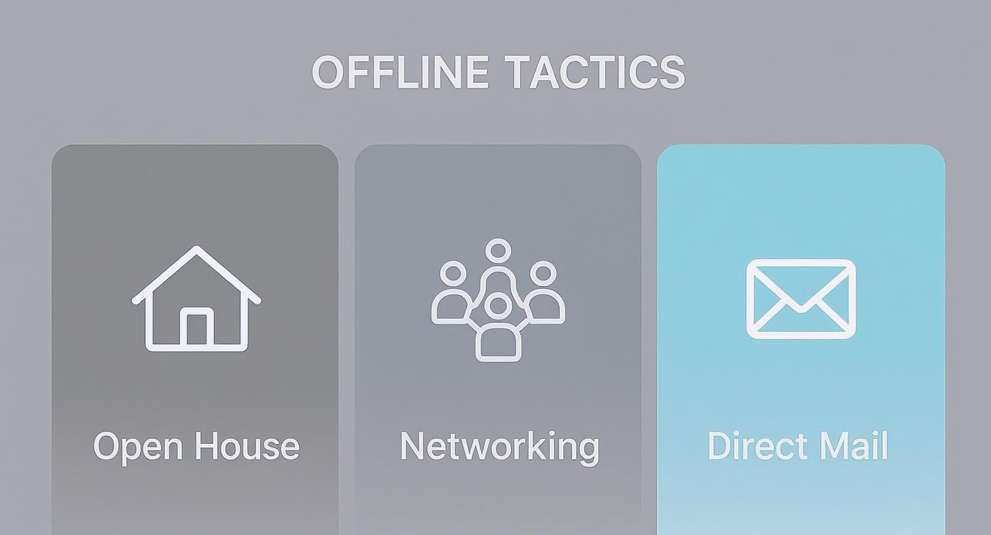 Infographic about how to do lead generation in real estate