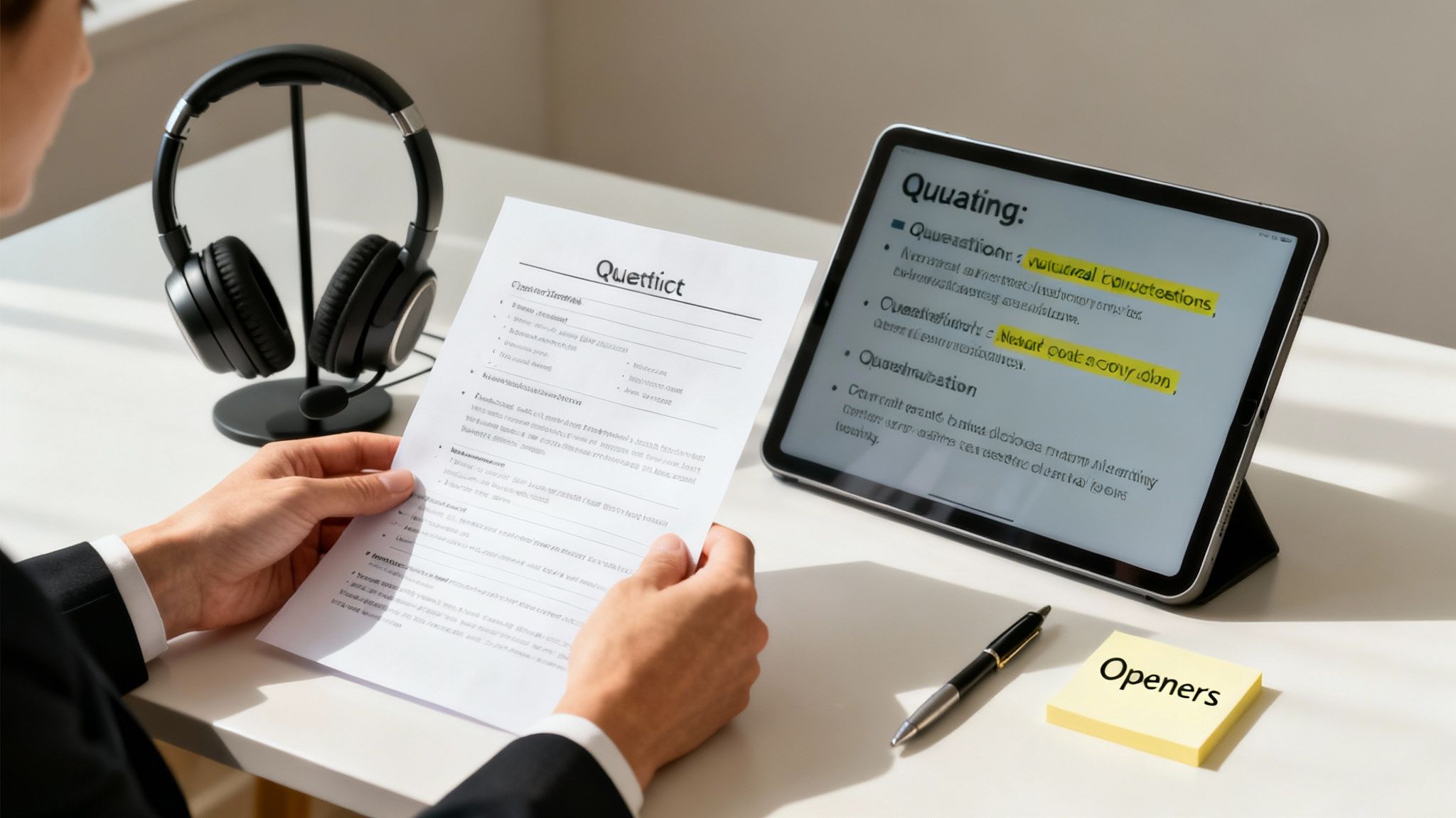 A person writing scripts on a laptop, illustrating the planning of AI call scripts.