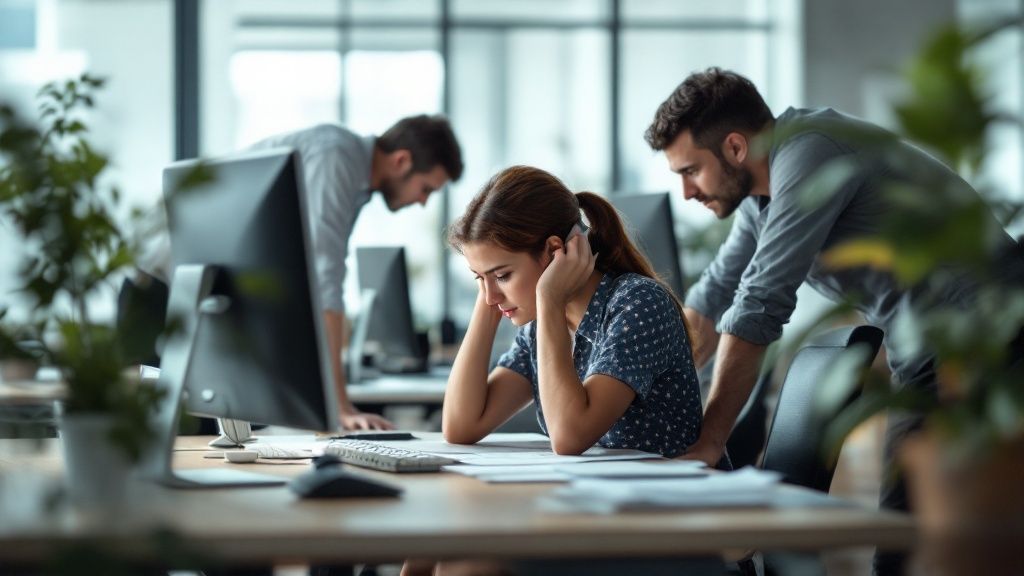 People distracted at work