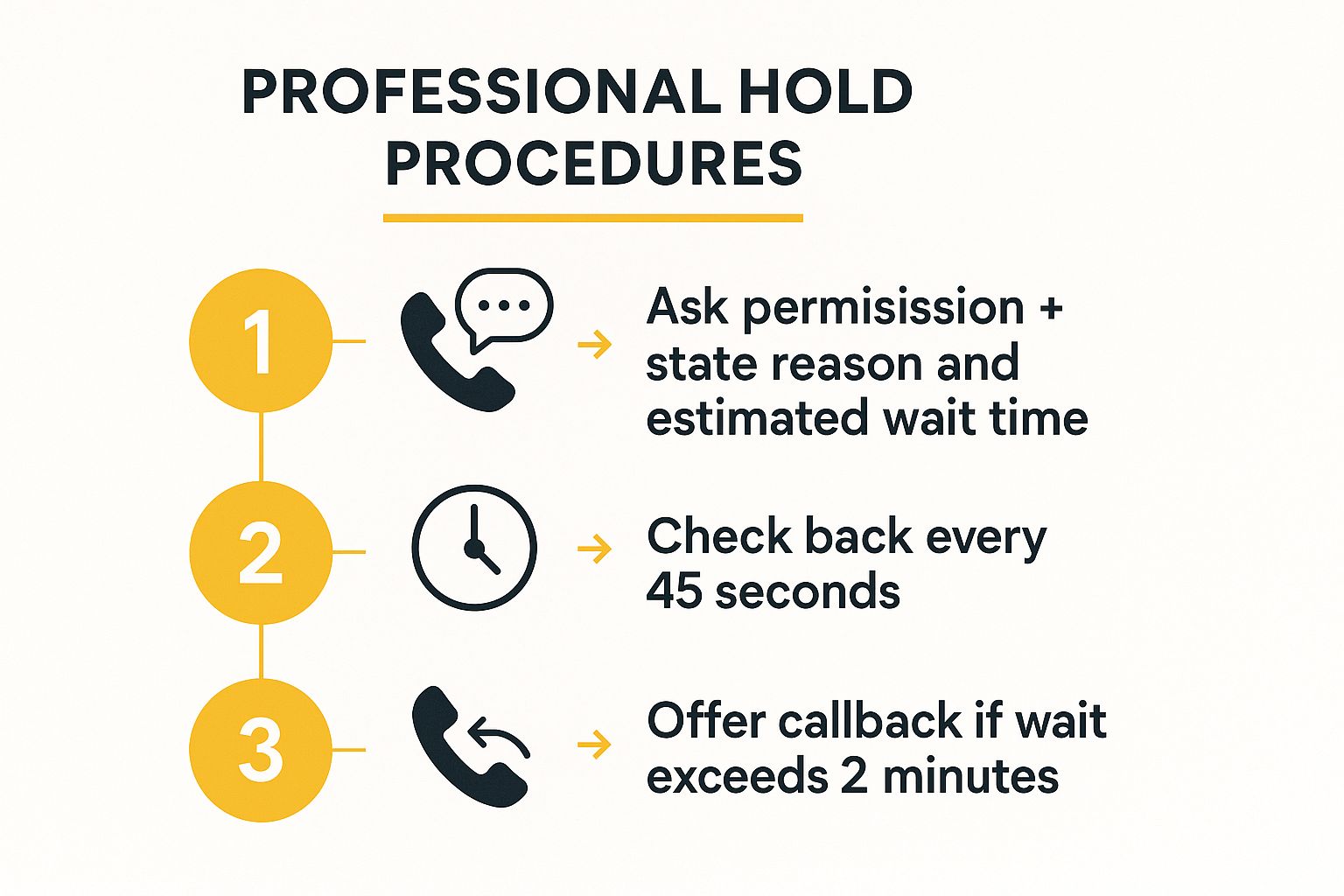 Infographic showing key data about Master the Art of Professional Hold Procedures