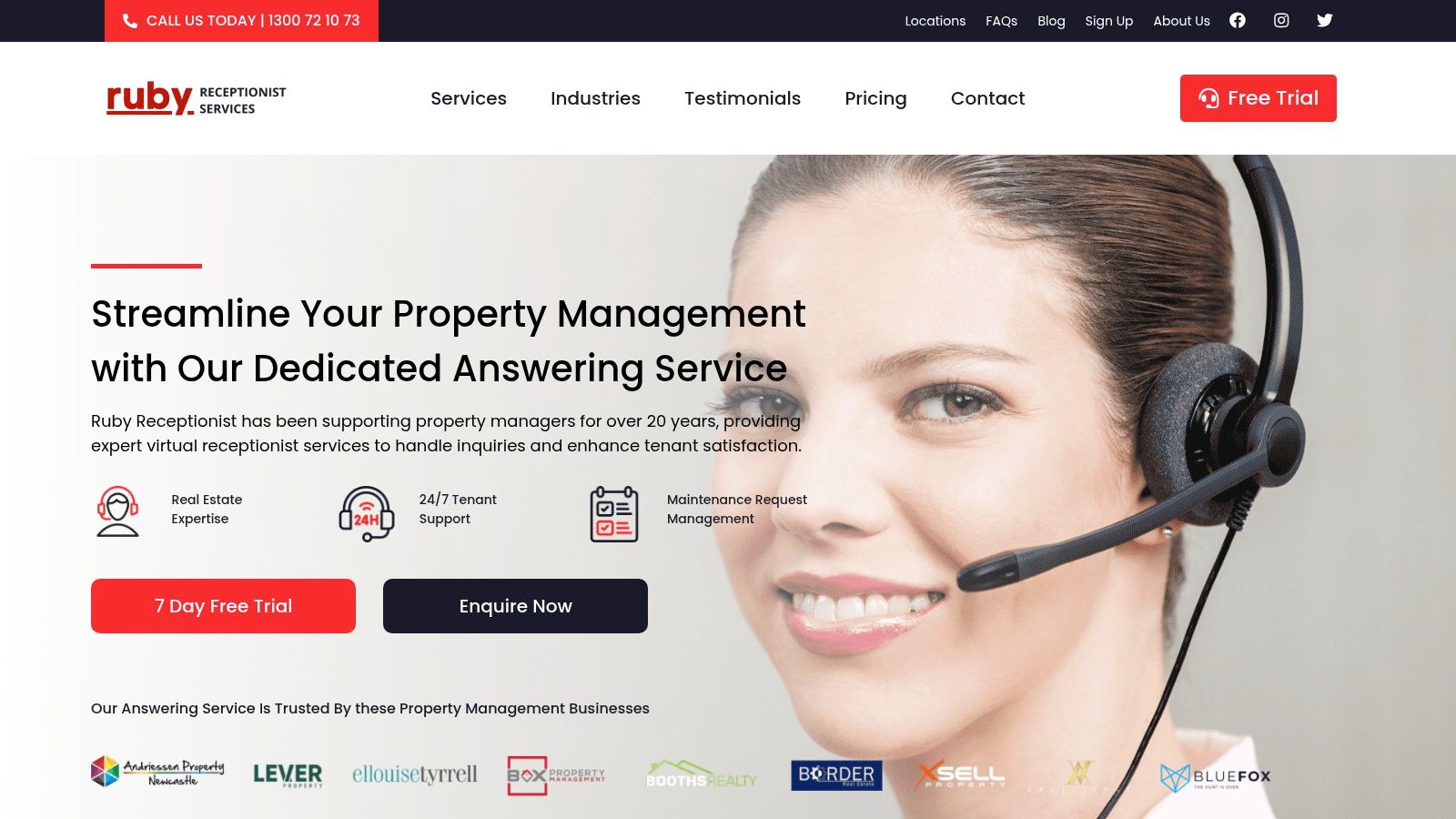 Ruby Receptionist