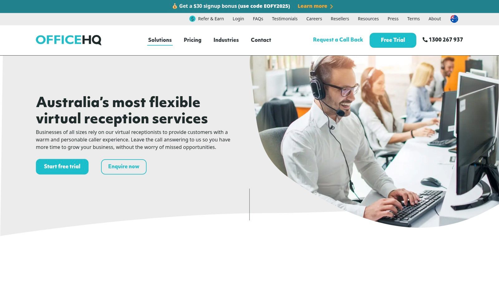 OfficeHQ phone call answering service mobile app