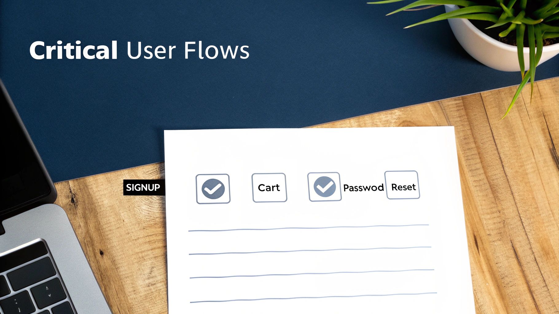 Flat lay of a desk with 