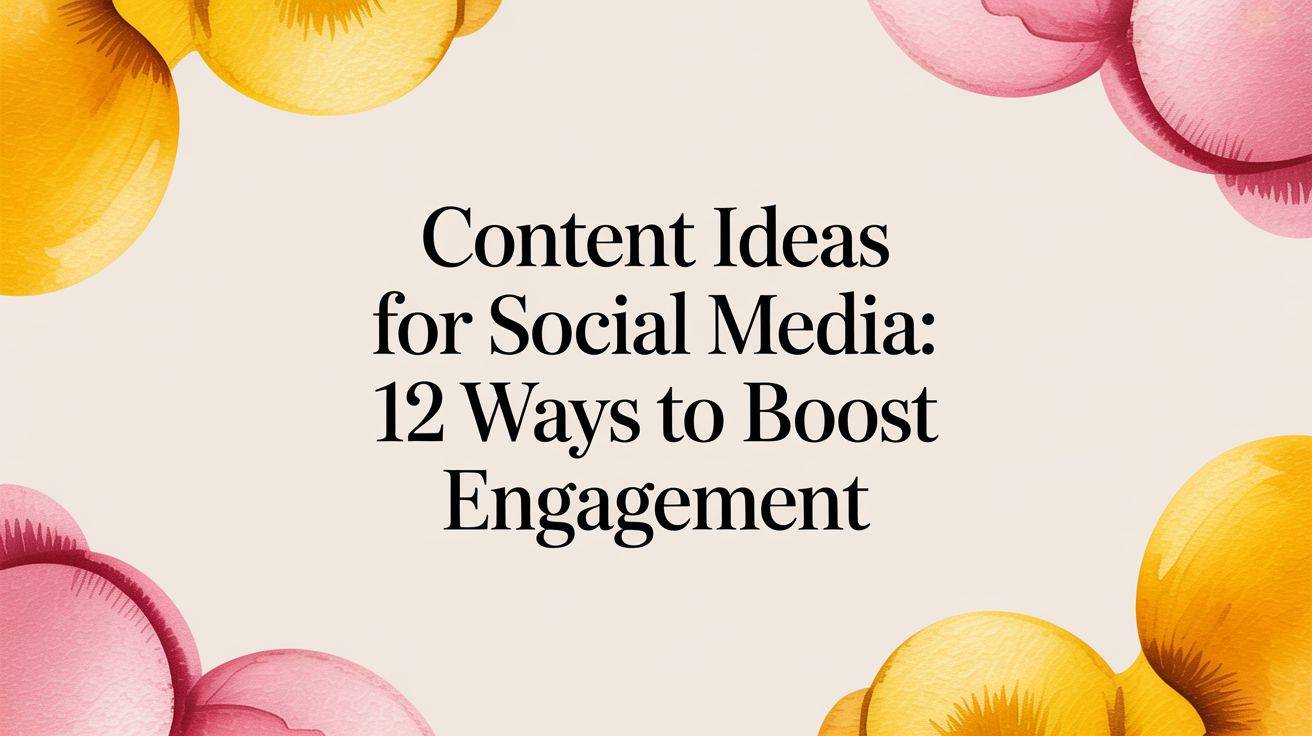 Content ideas for social media: 12 ways to boost engagement