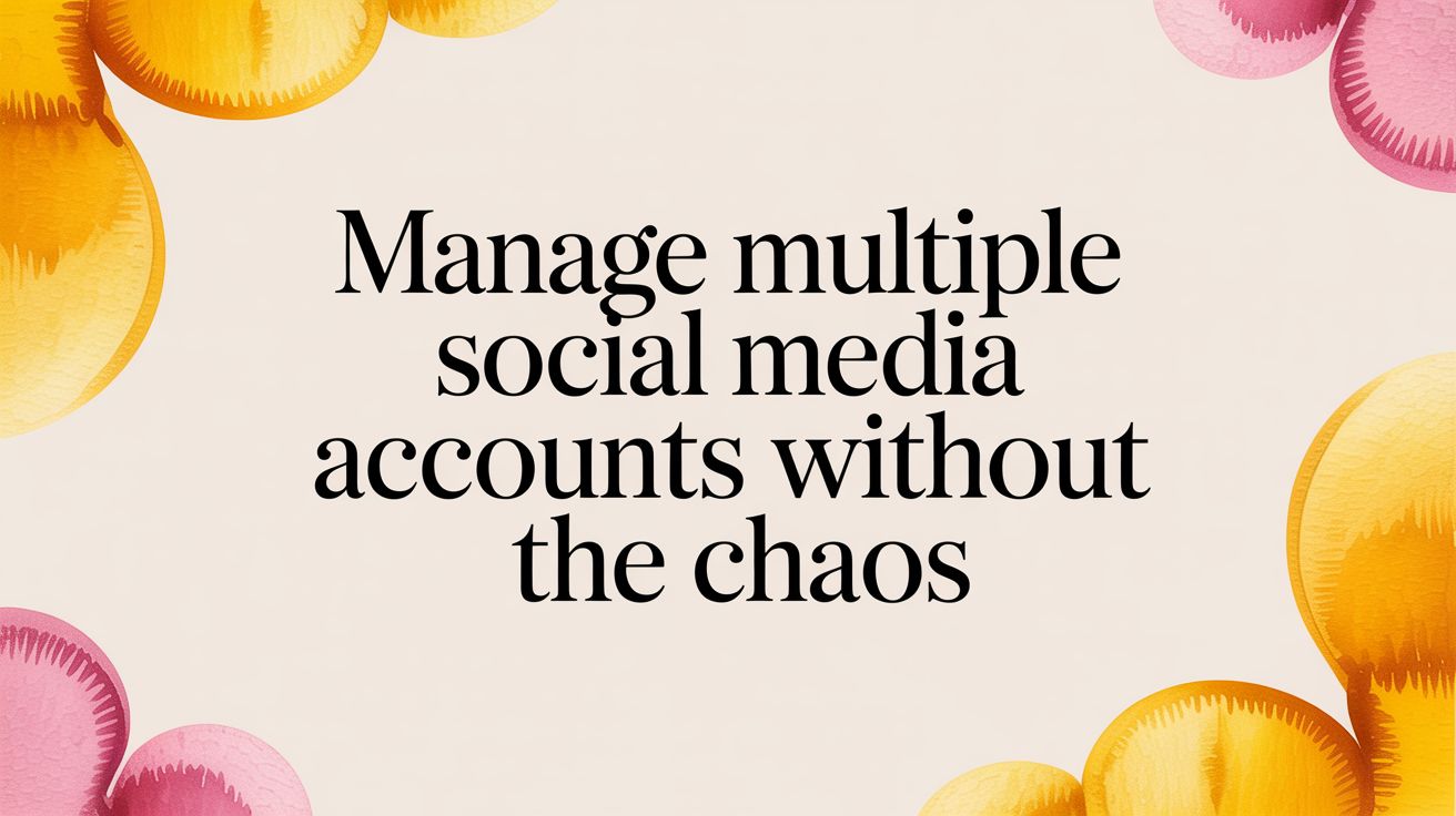 Manage Multiple Social Media Accounts Without the Chaos