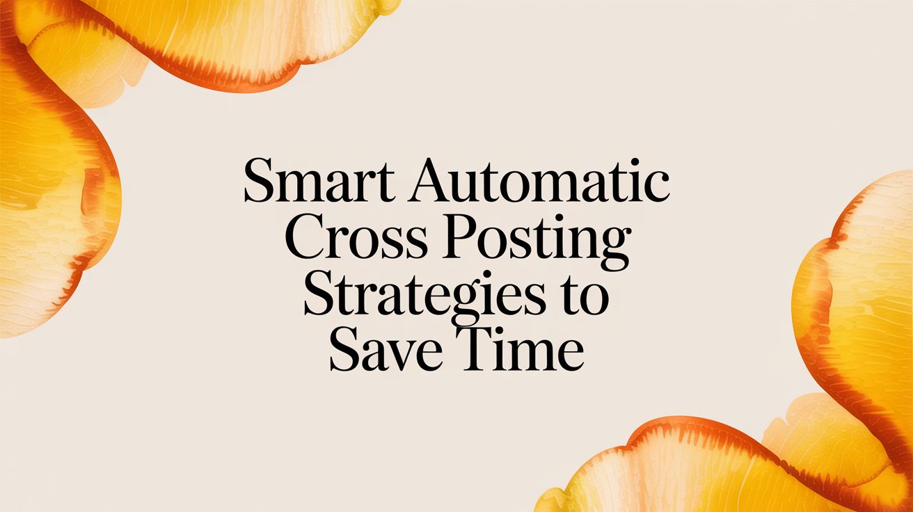 Smart Automatic Cross Posting Strategies to Save Time