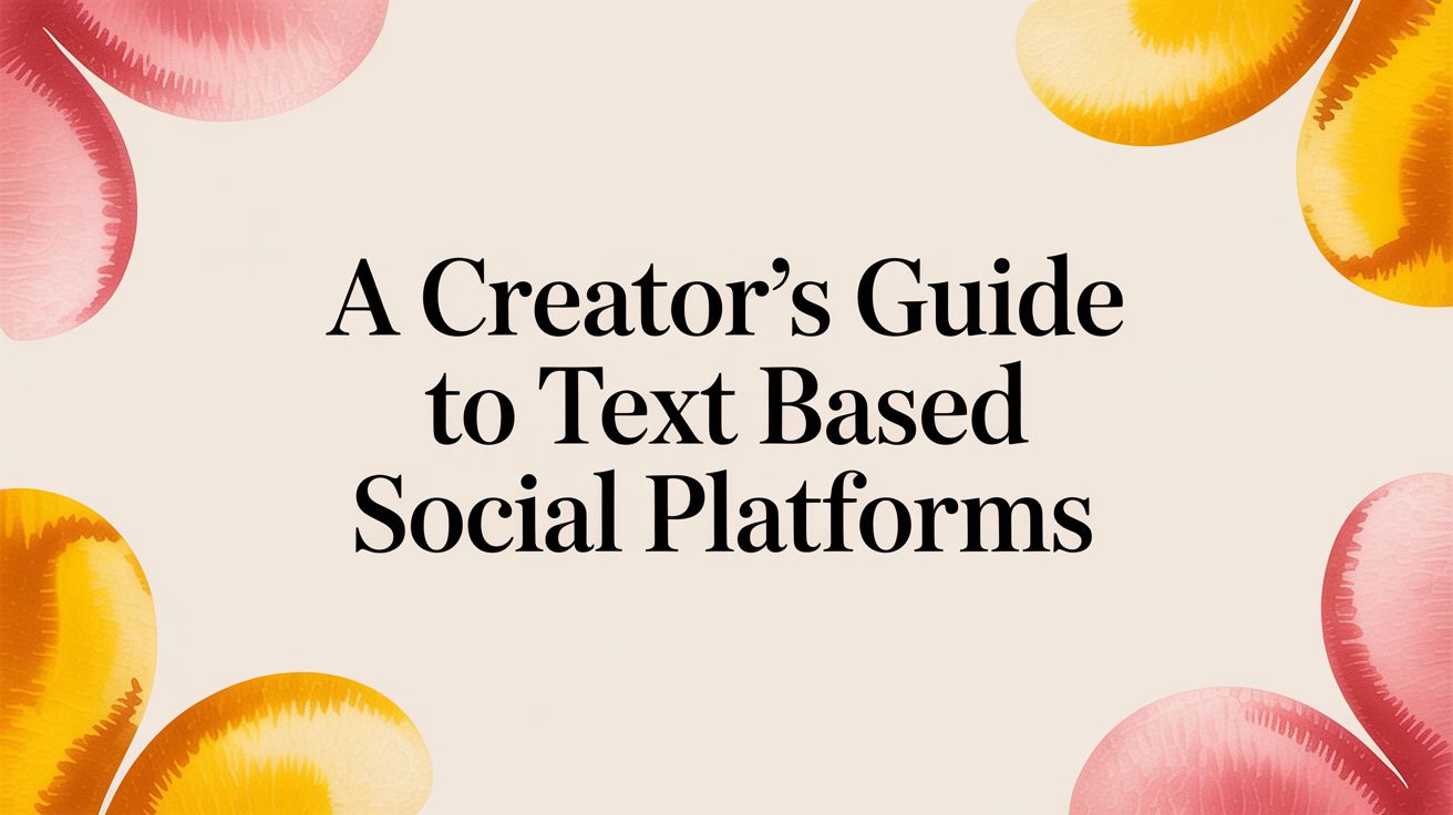 A Creator's Guide to Text Based Social Platforms