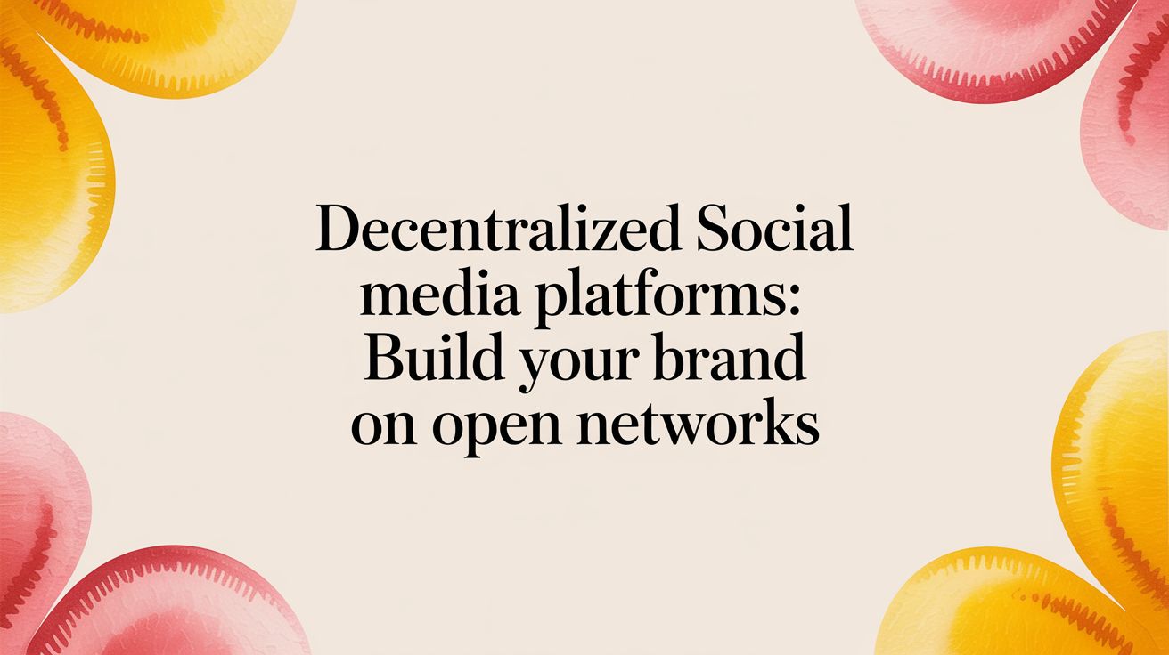 Decentralized social media platforms: Build your brand on open networks