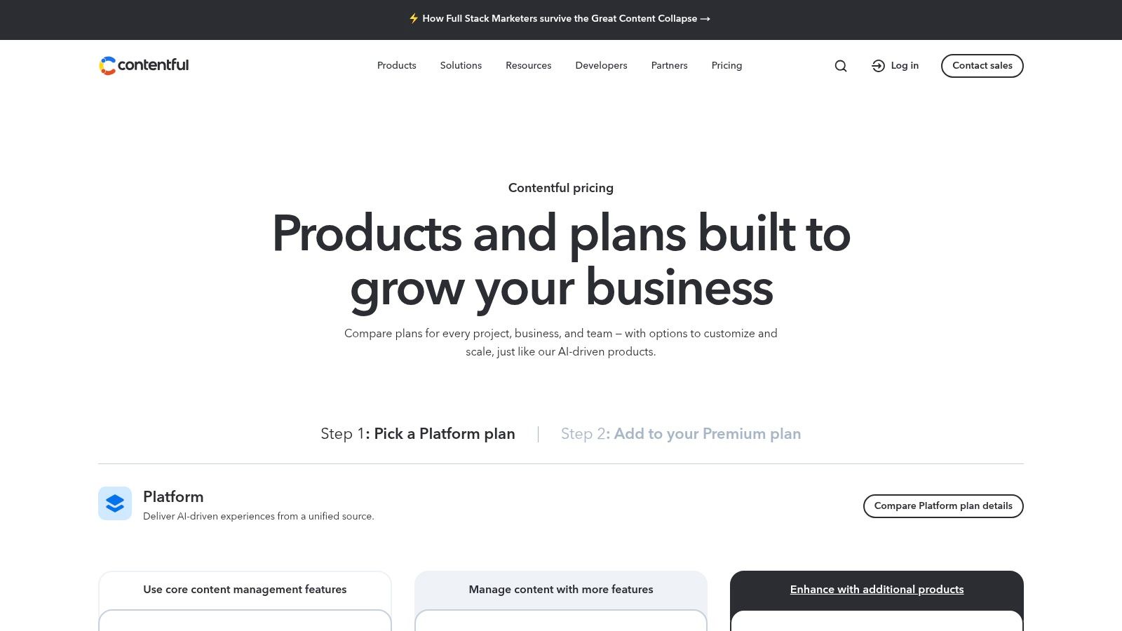 Contentful Pricing Plans