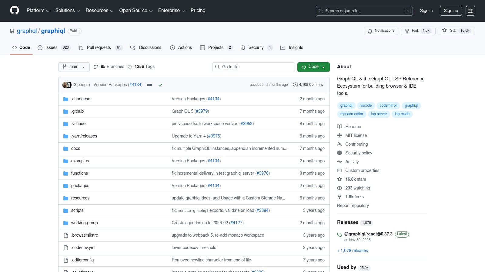 GraphiQL's classic three-pane interface showing the Docs explorer