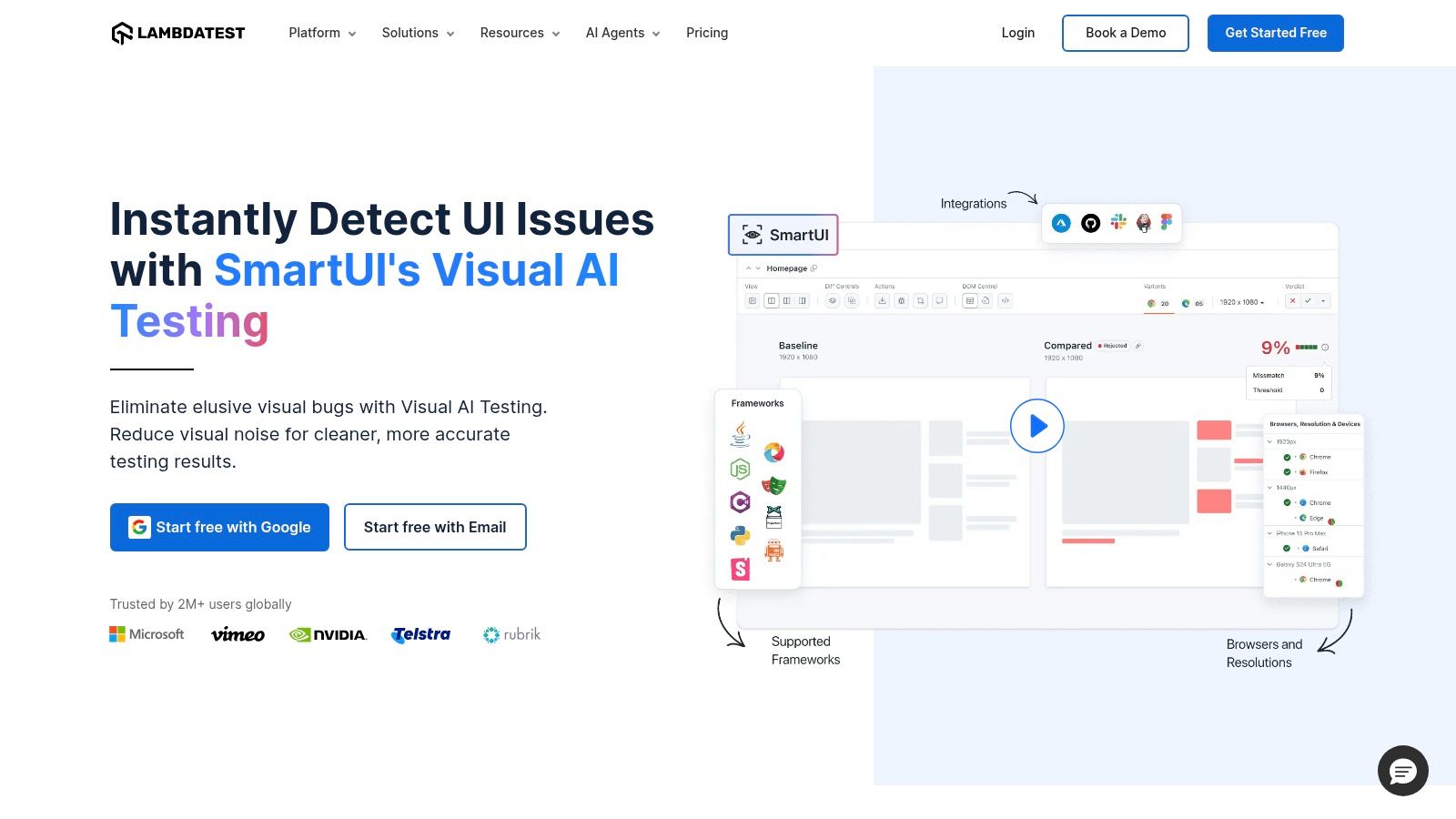 LambdaTest – SmartUI Visual AI Testing