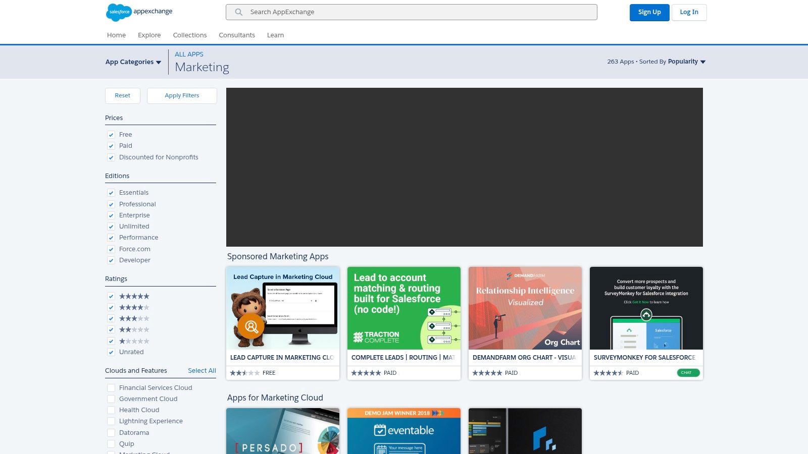 Salesforce AppExchange marketing apps