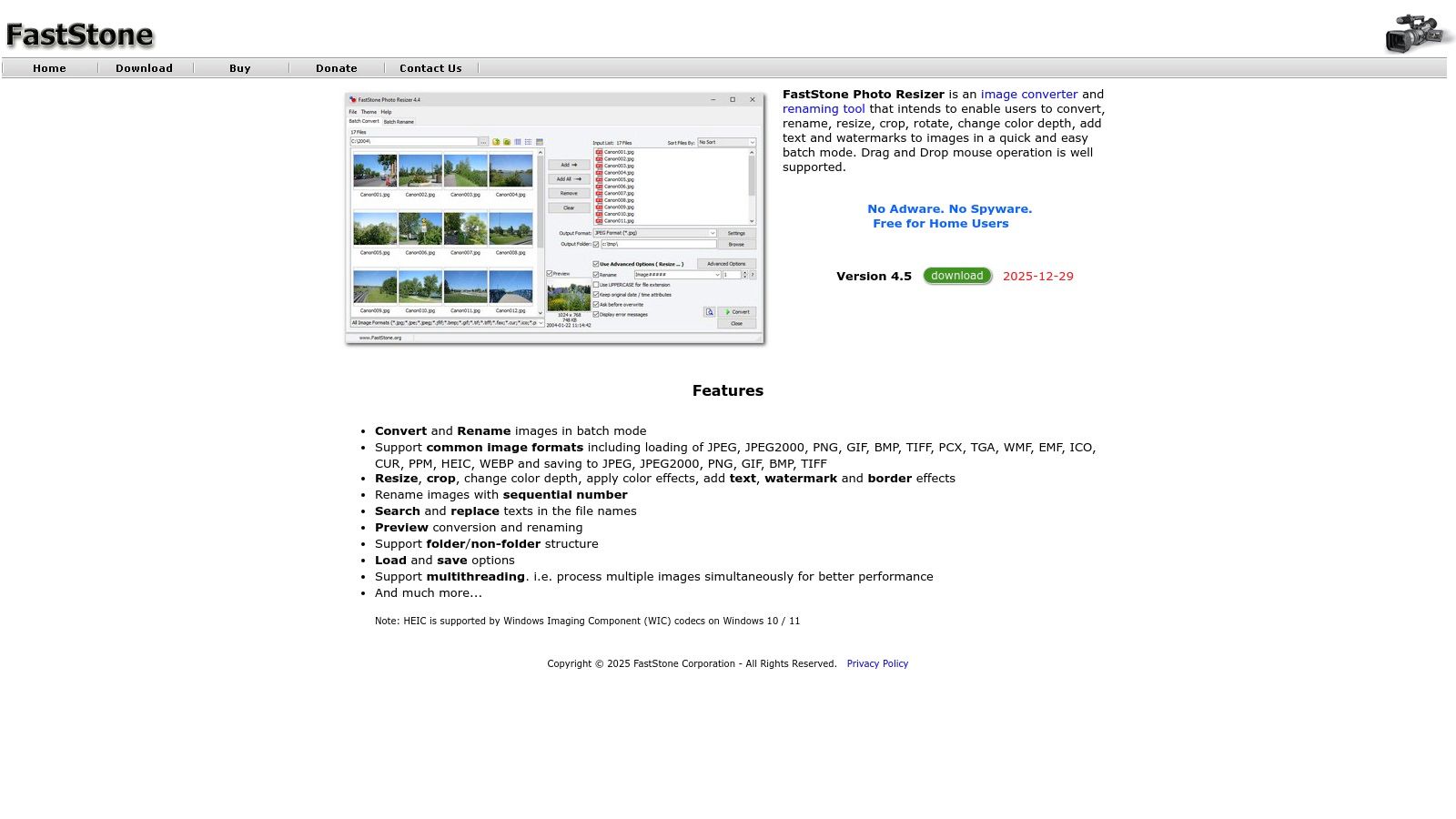 FastStone Photo Resizer