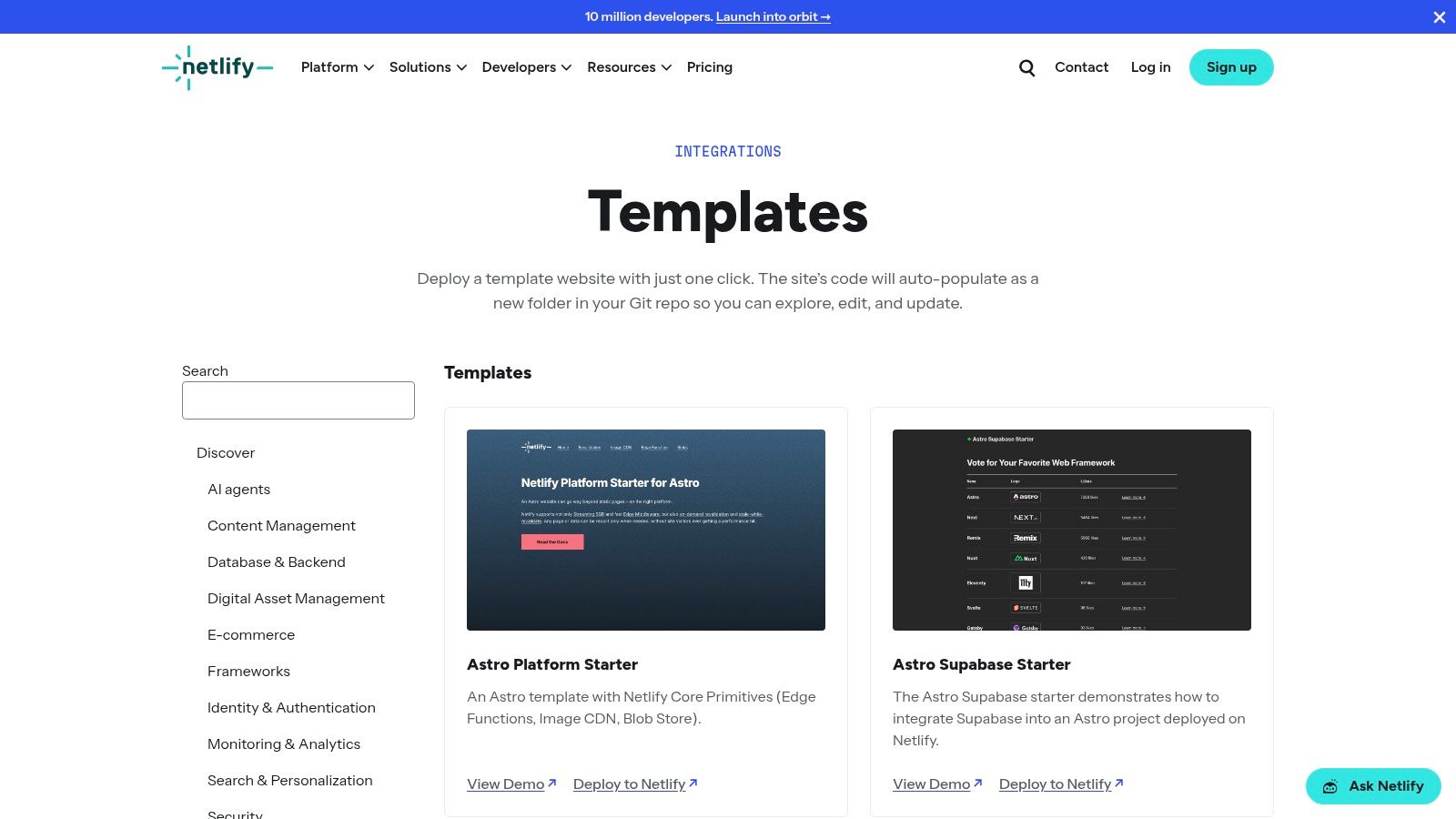 Netlify Templates