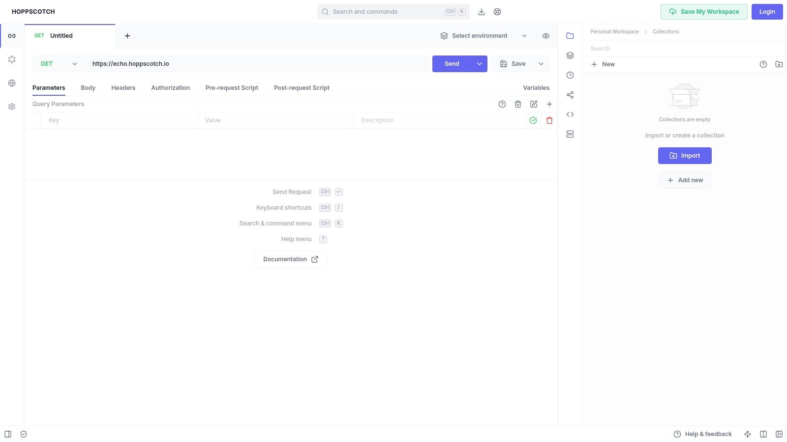 Hoppscotch's clean GraphQL interface for query execution and schema exploration