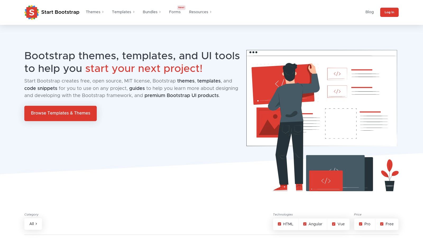 Start Bootstrap – Free MIT-Licensed Static Templates