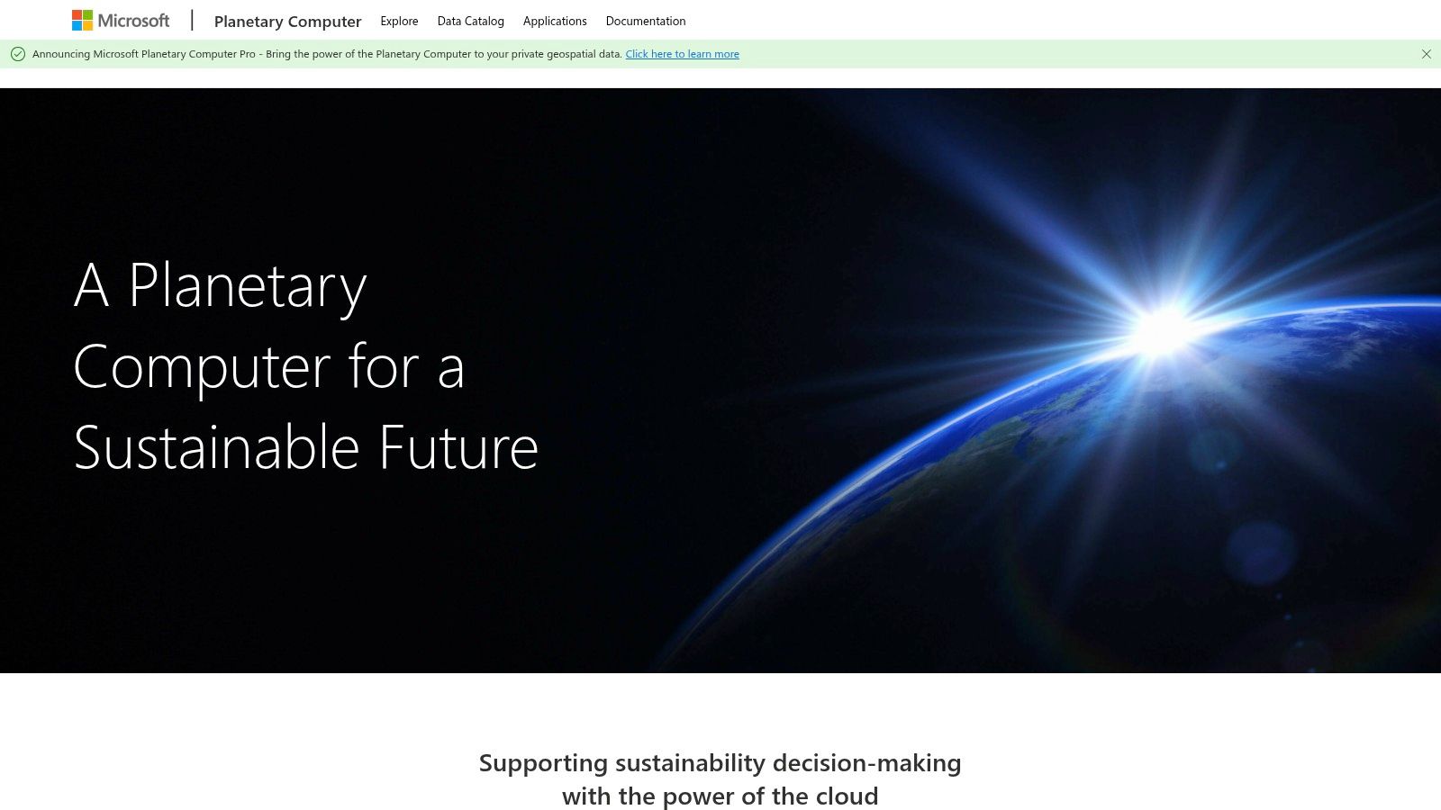 Microsoft Planetary Computer (Data Catalog)