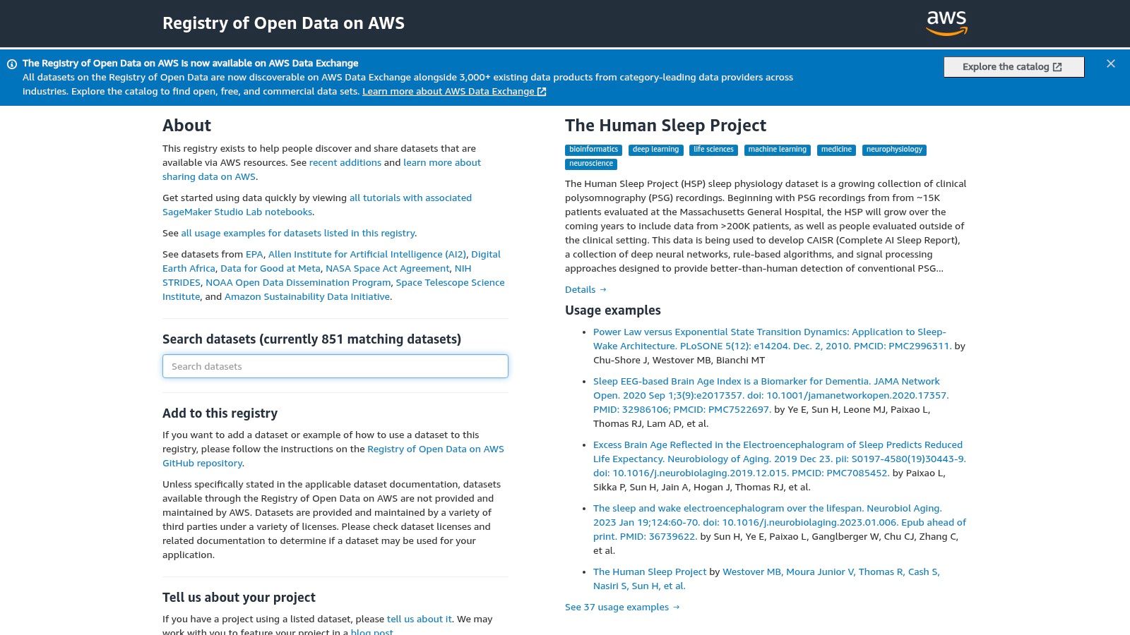 Registry of Open Data on AWS