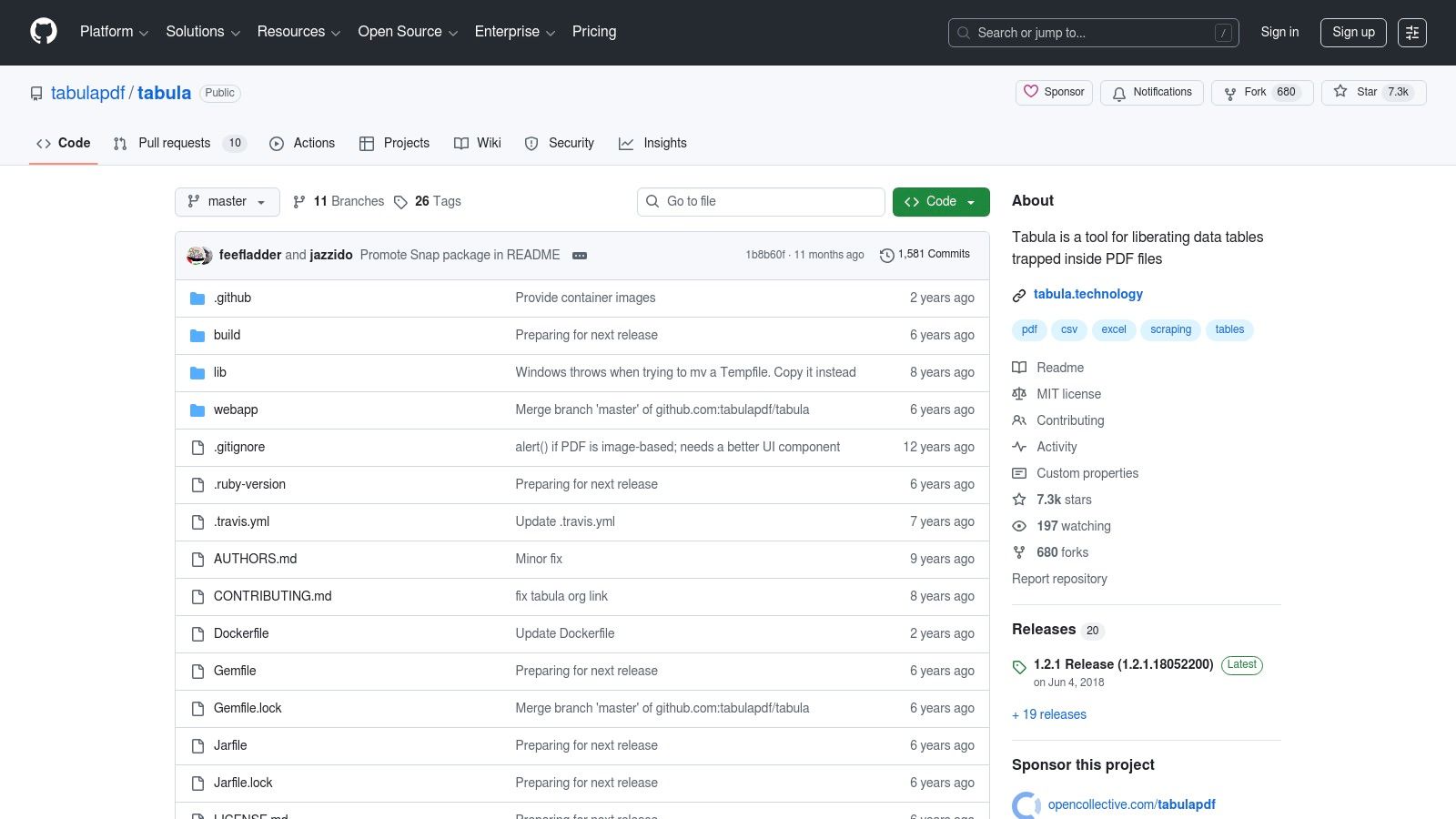 Tabula (Open-source)