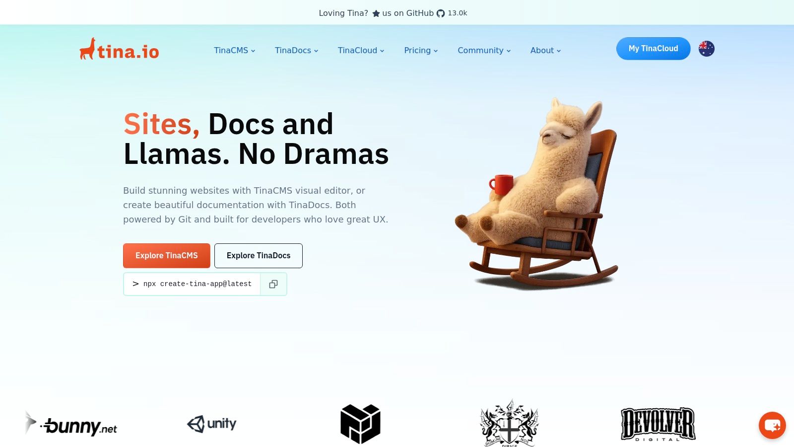TinaCMS (Tina Cloud + open-source editor)