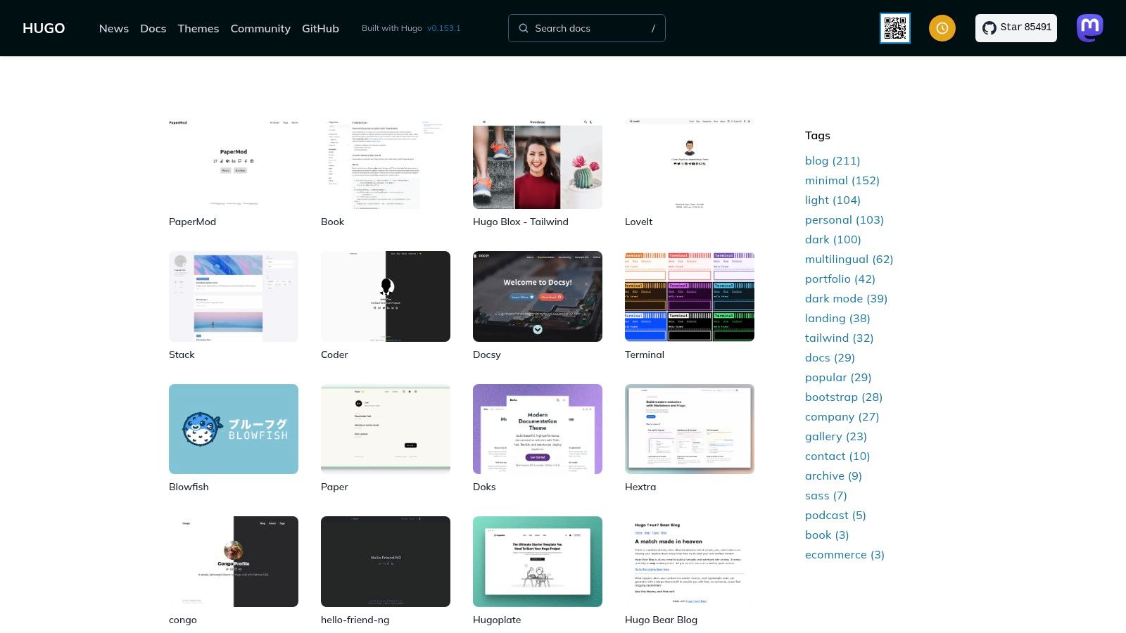 Hugo Themes (official community directory)