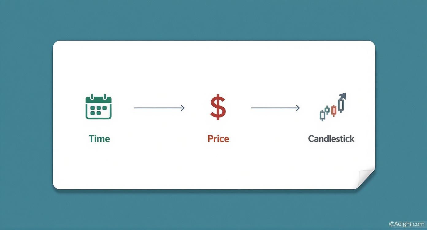 Infographic about how to read stock charts
