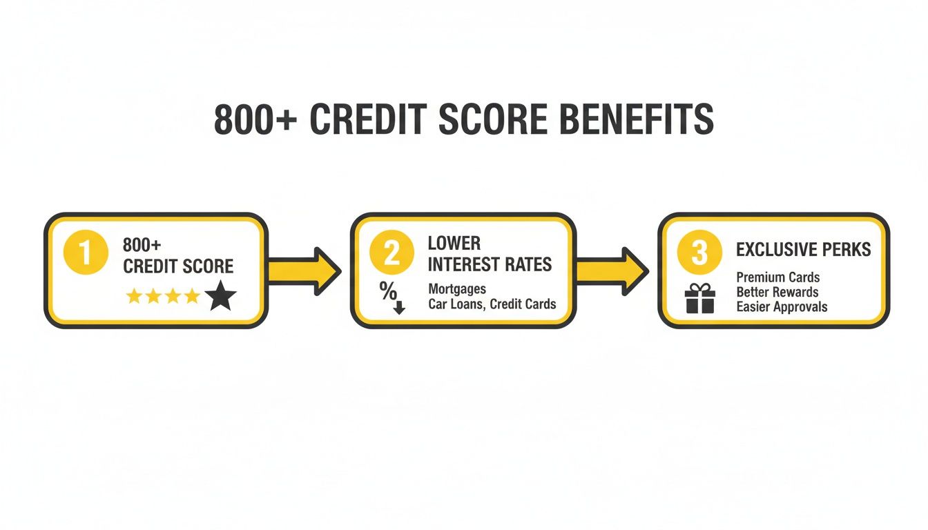 Infographic about Credit score 800 guide