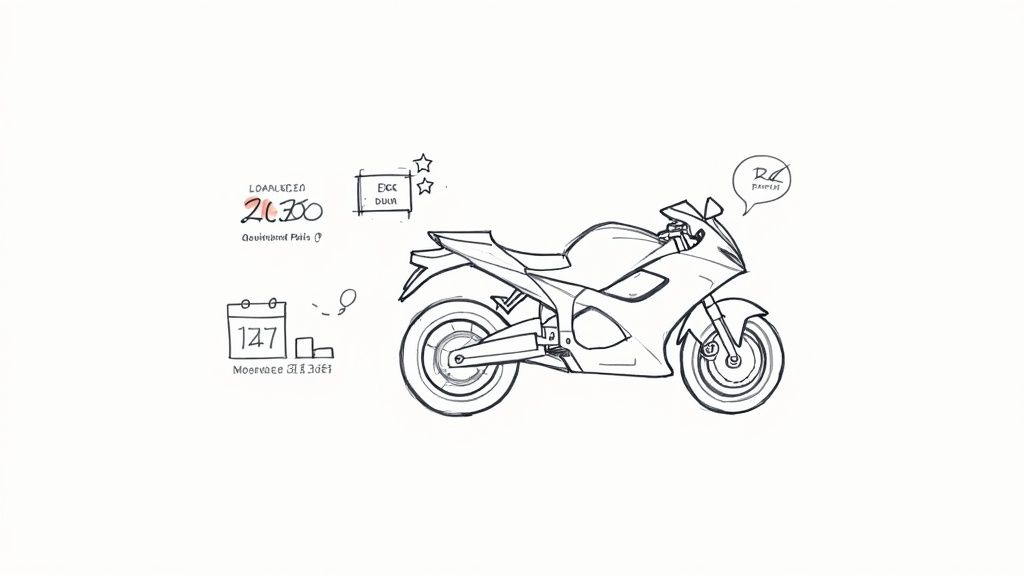 A person on a dirt bike kicking up dust on a scenic, winding road, representing the freedom of powersports.