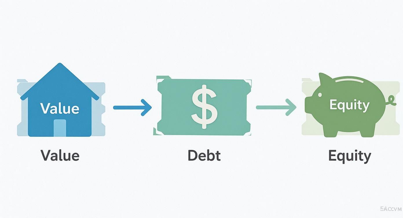 Infographic about what is equity in real estate