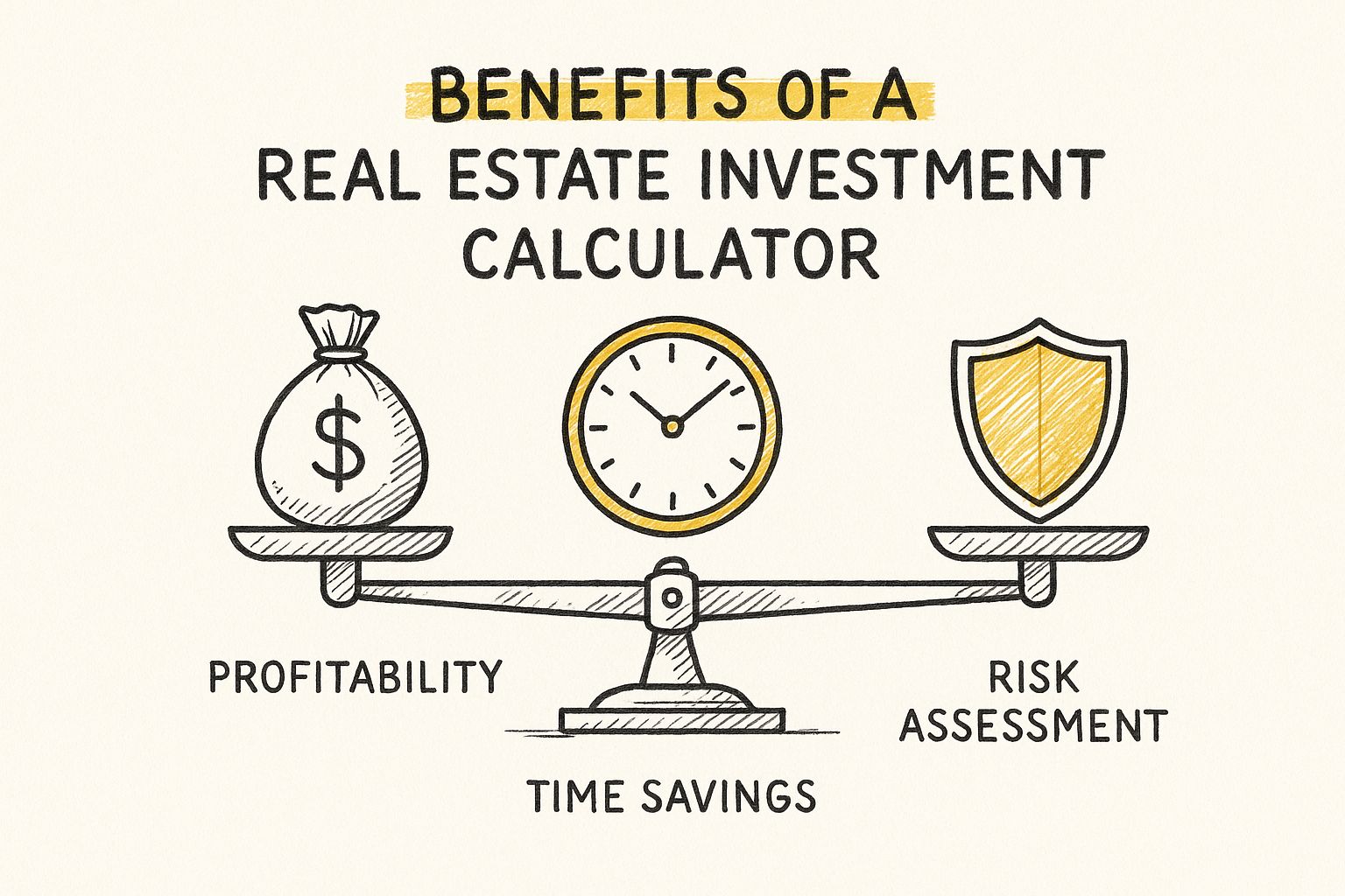 Infographic about real estate investment calculator