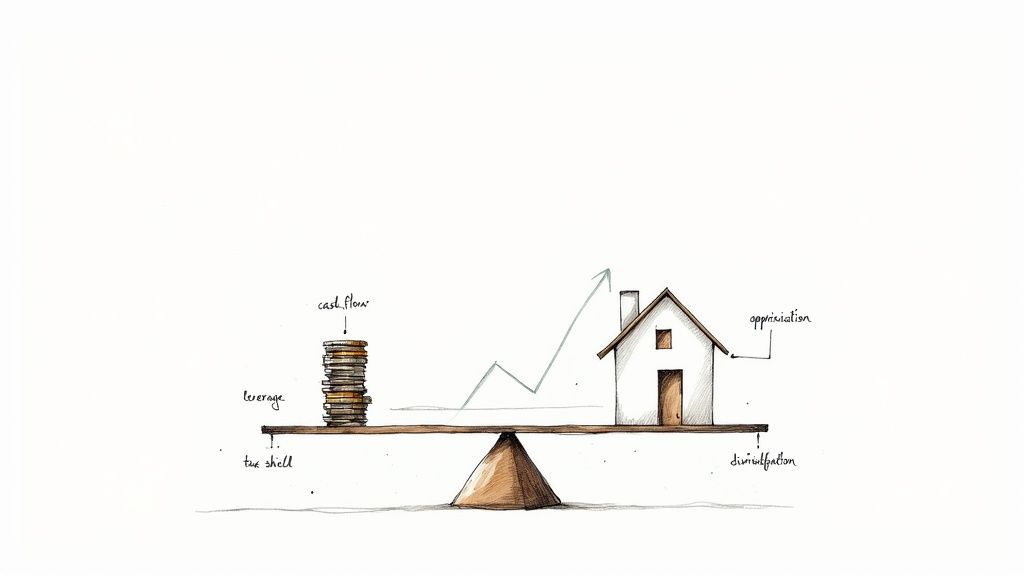 A modern house with a clean, minimalist design, symbolizing a smart real estate investment.