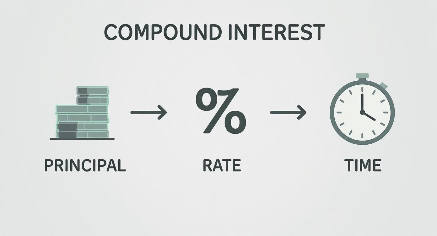 Infographic about what is compound interest