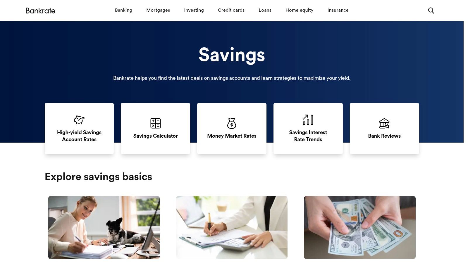 Bankrate — High‑Yield Savings comparison hub