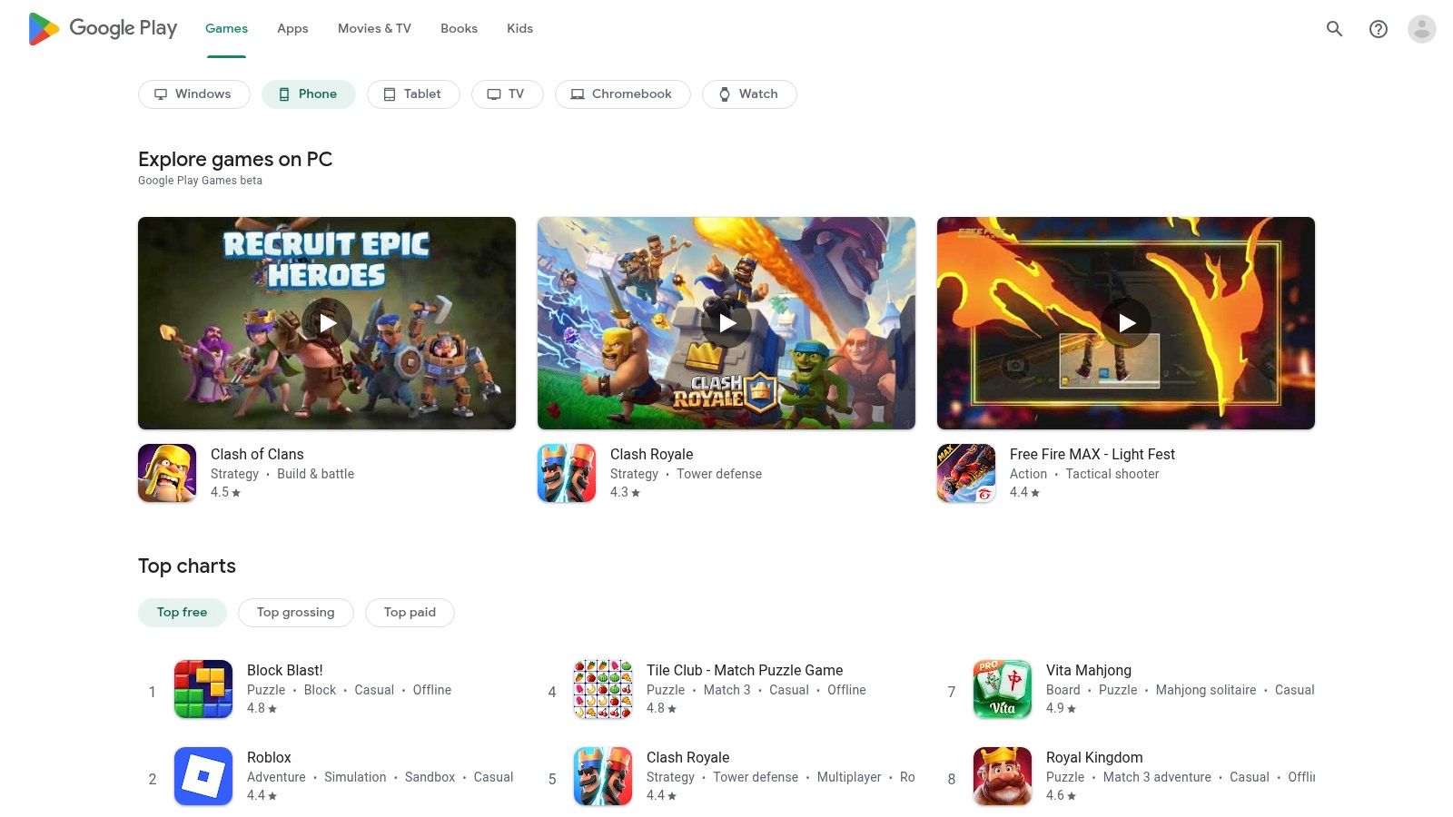 Google Play Store (Android/ChromeOS)