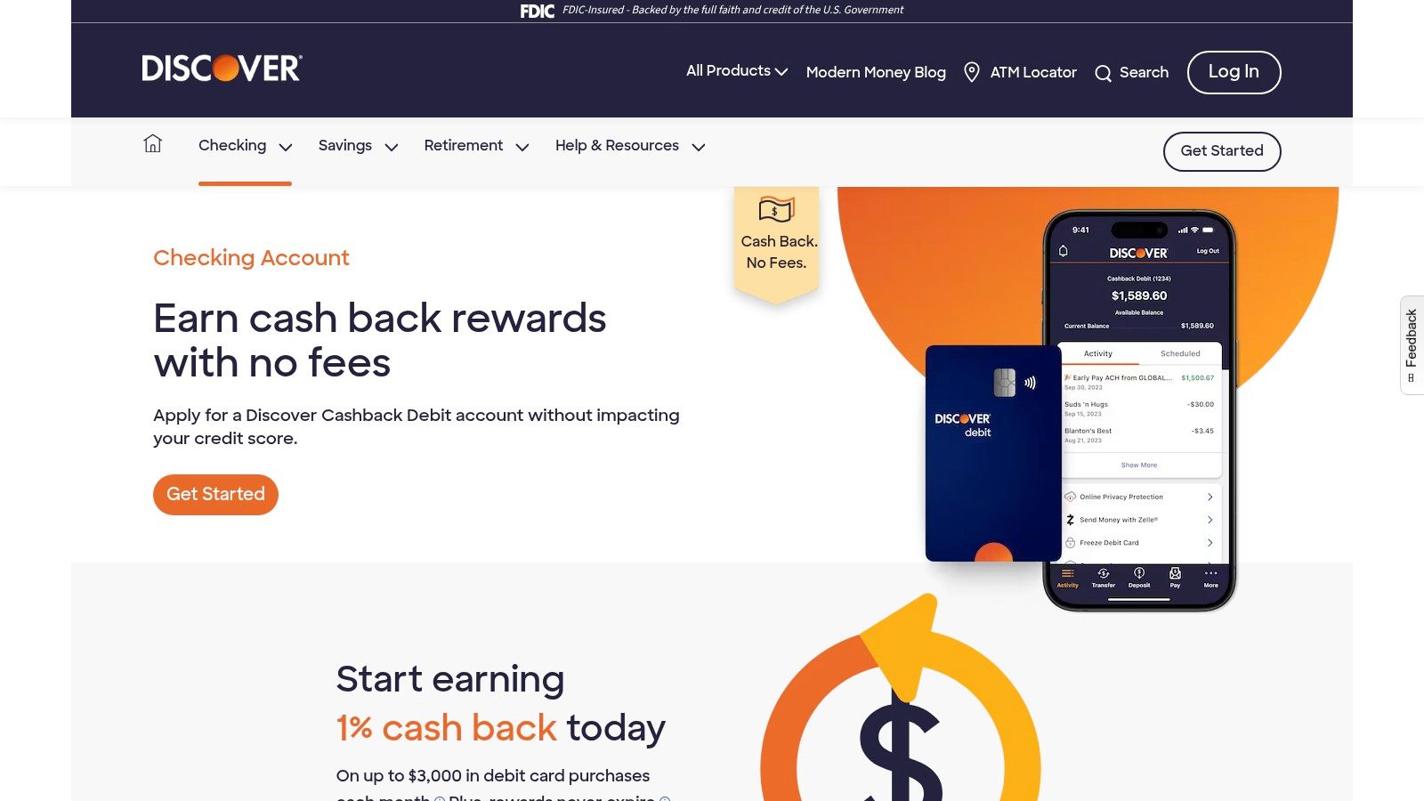Discover Bank (Cashback Debit + Online Savings)