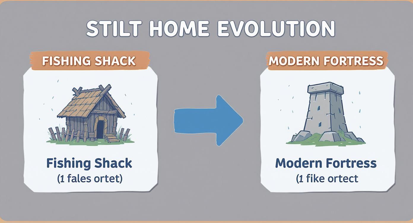 Infographic about stilt homes florida