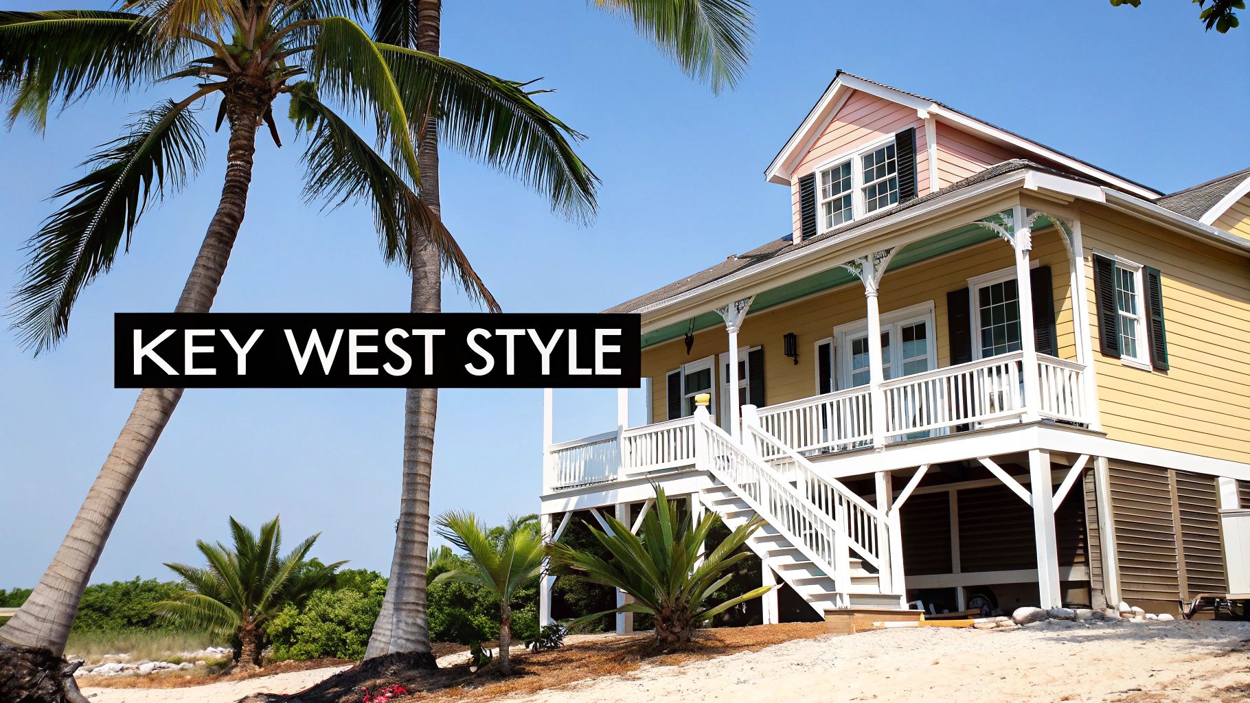 Key West Style Home Front Porch