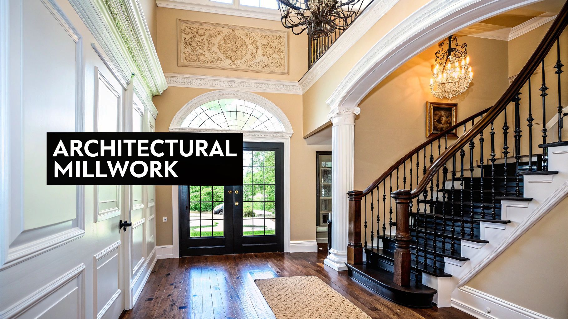 Architectural millwork in a luxury custom home