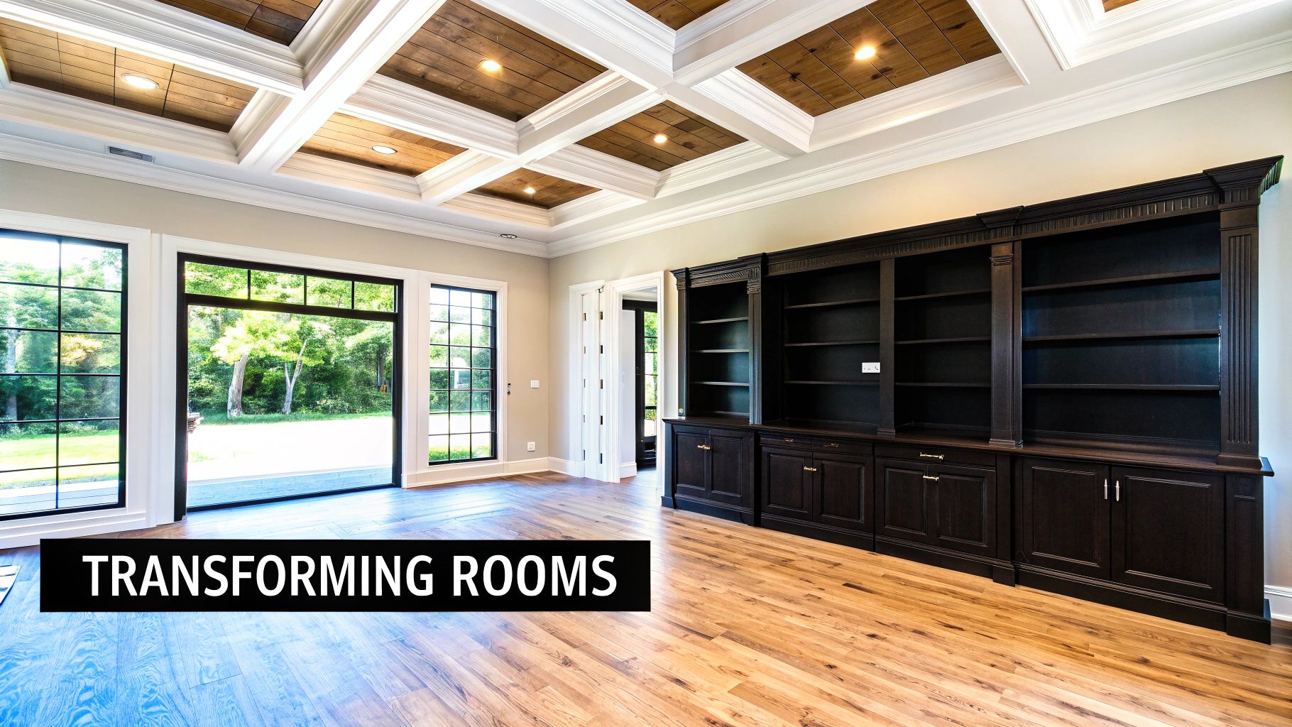 Custom millwork in a luxury living space