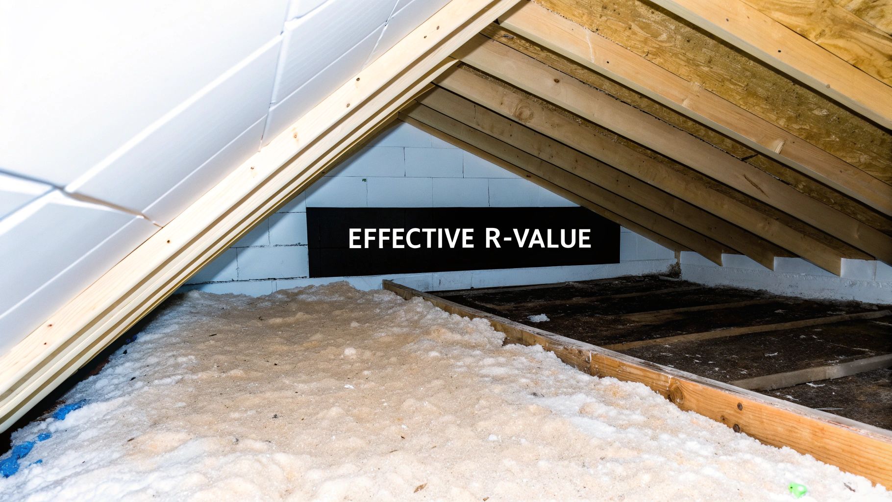 Insulation being installed in the attic of a new custom home in Florida, highlighting the building process.