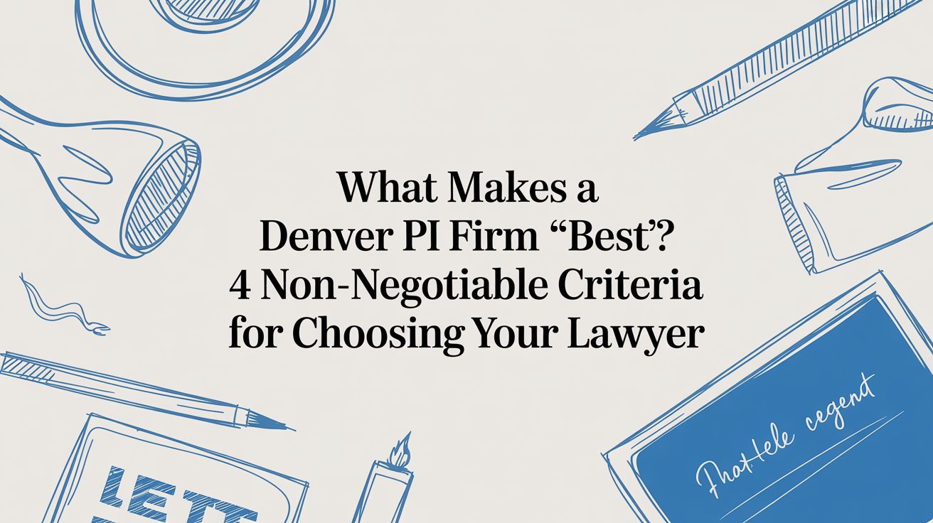 What Makes a Denver PI Firm "Best"? 4 Non-Negotiable Criteria for Choosing Your Lawyer