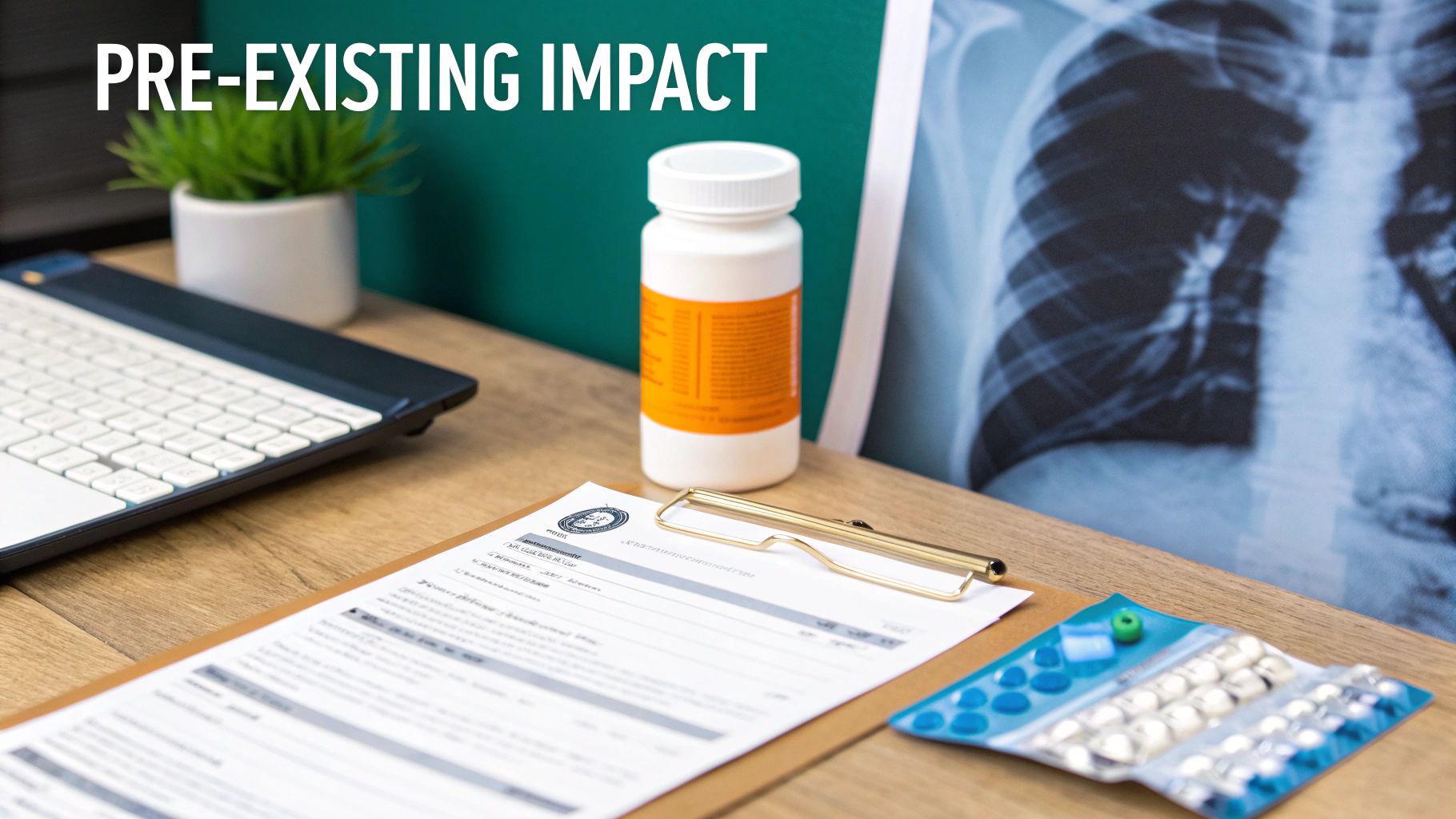 A doctor reviewing an x-ray, symbolizing the importance of medical history in a personal injury claim.