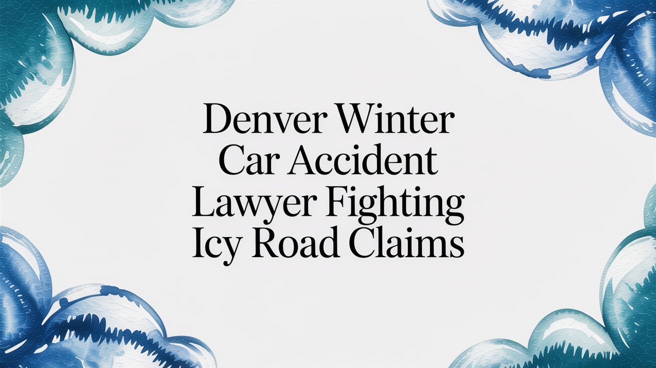 Winter Accident on the Mousetrap? A Denver Guide to Proving Fault