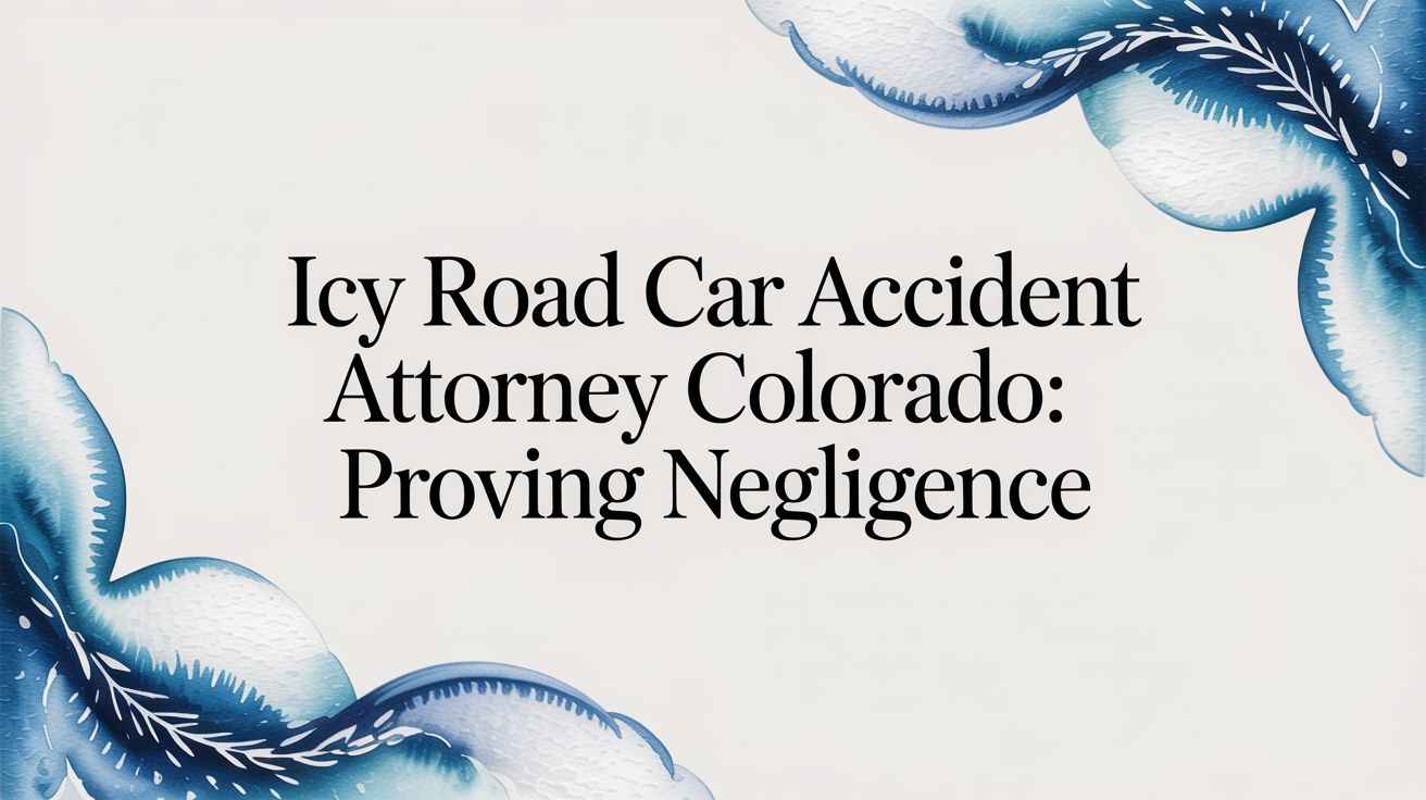 Icy Road Car Accident Attorney Colorado: Proving Negligence