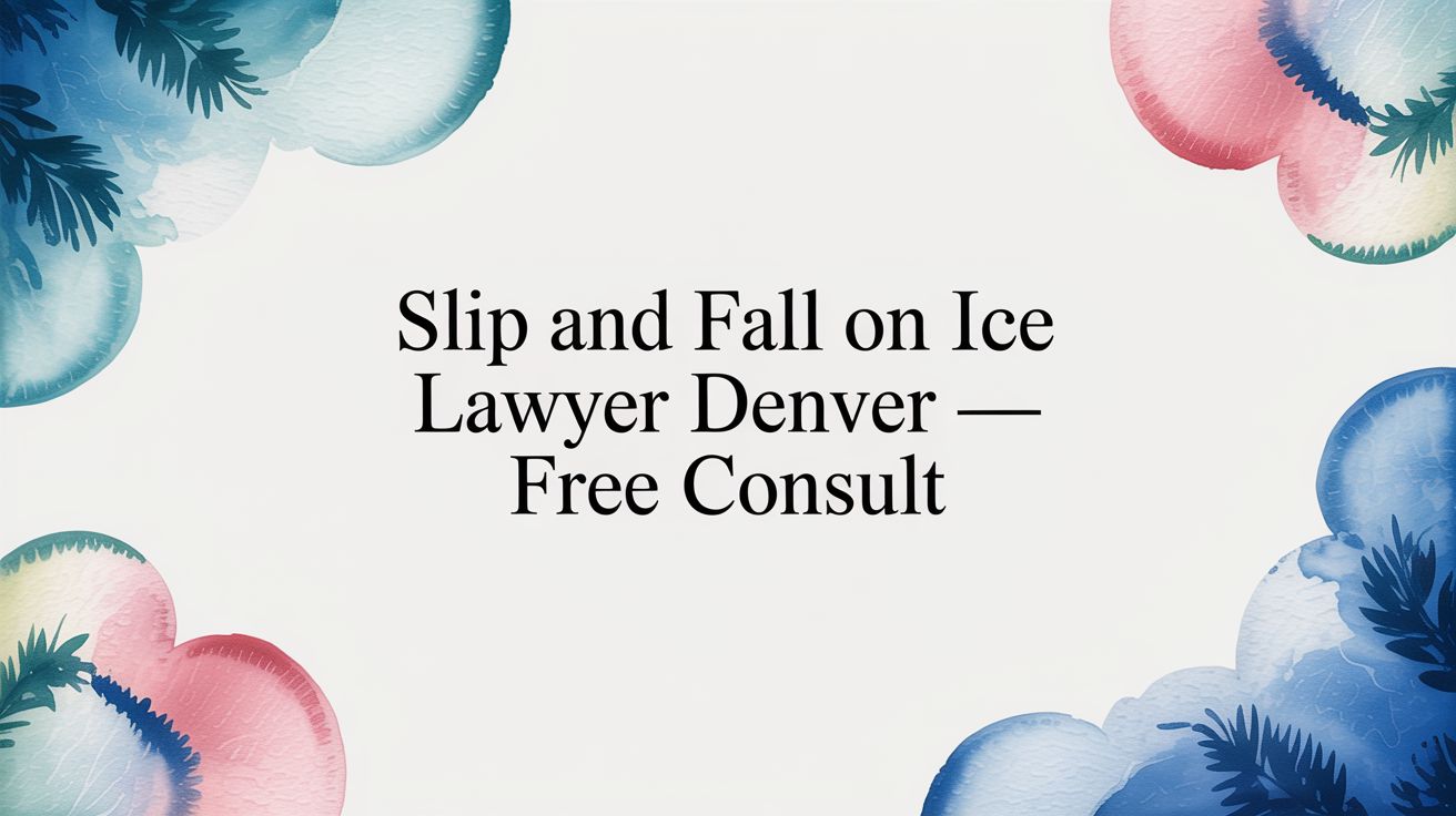 Denver Slip and Fall on Ice Lawyer: Using the 4-Hour Rule to Prove Liability