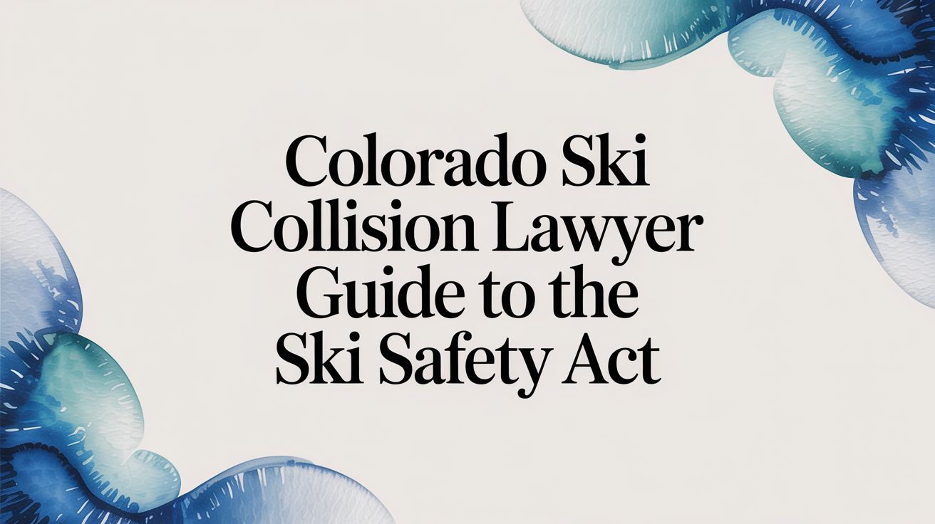 Colorado Ski Collision Lawyer: How the Ski Safety Act Works