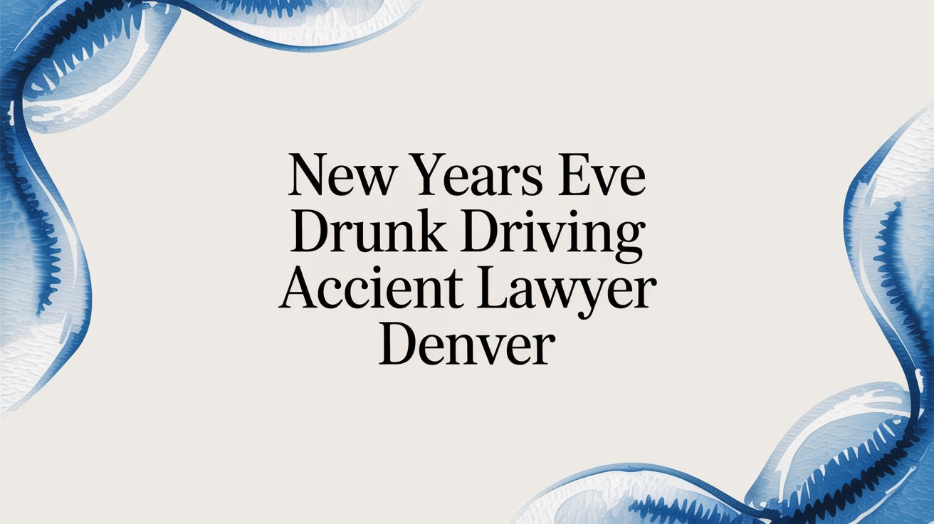 New Years Eve Drunk Driving Accident Lawyer Denver: How to Maximize Punitive Damages