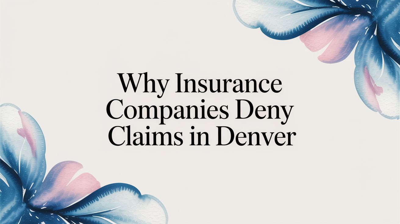 Why Insurance Companies Deny Claims in Denver | Conduit Law